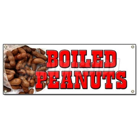 Signmission BOILED PEANUTS BANNER SIGN stand cart hot signs Georgia southern south nuts B-Boiled Peanuts